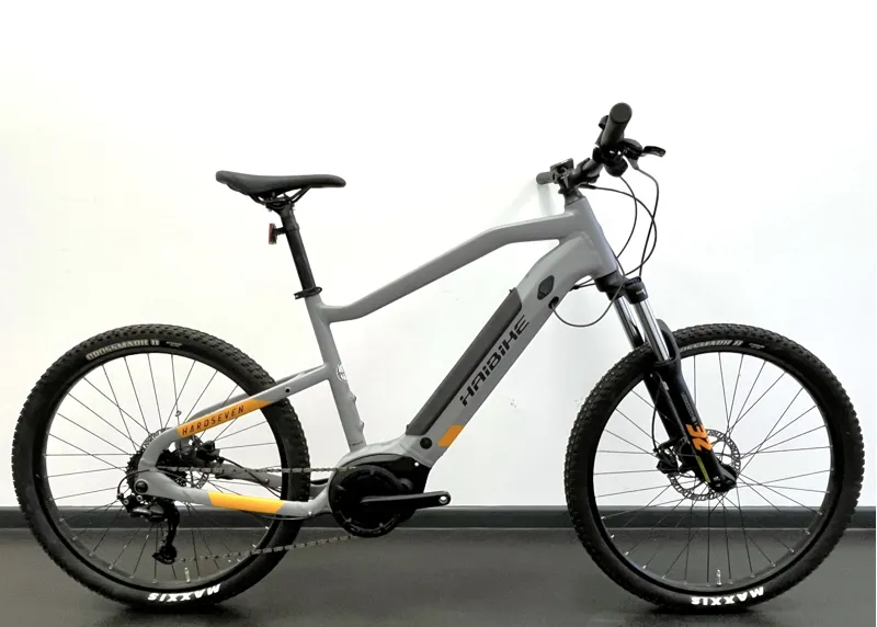 EX DISPLAY Haibike HardSeven 4 400wh Electric Mountain Bike Large 2022 in Cool Grey